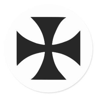 Cross Templar Classic Round Sticker