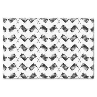 Crossed Checkered Flags Tissue Paper