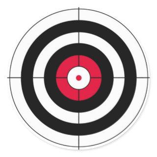 Crosshairs BullsEYE Target Classic Round Sticker
