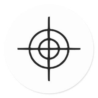 Crosshairs - Gun Classic Round Sticker