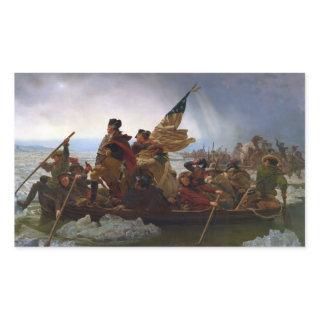 Crossing the Delaware River, George Washington Rectangular Sticker