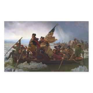 Crossing the Delaware River, George Washington Rectangular Sticker