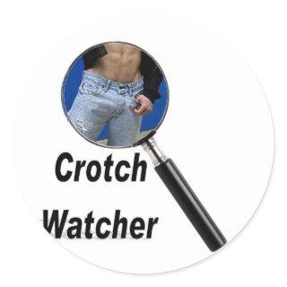 Crotch Watcher Classic Round Sticker