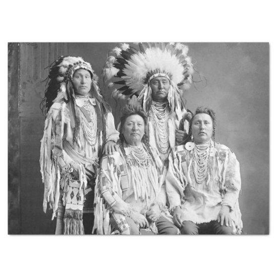 Crow Indian Group Portrait, early 1900s Tissue Paper