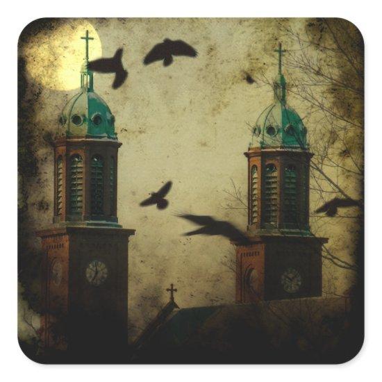 Crow Moon Square Sticker