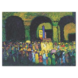 CROWED ST. LUDWIG IN MUNICH KANDINSKY PAINTING TISSUE PAPER