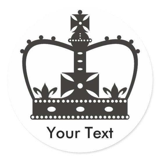 Crown Classic Round Sticker