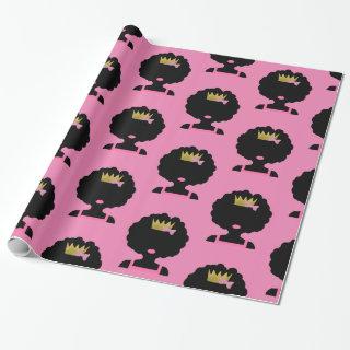 Crowned Afro Girl Gift Wrap
