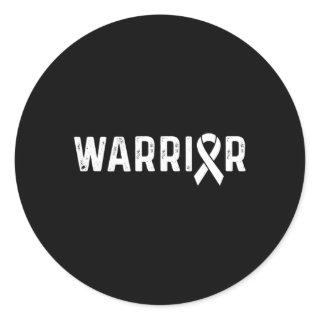 Crps Awareness Orange Ribbon Warrior 1  Classic Round Sticker