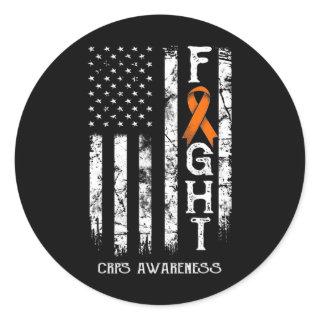 Crps Warrior Us Flag Rsd Crps Awareness  Classic Round Sticker