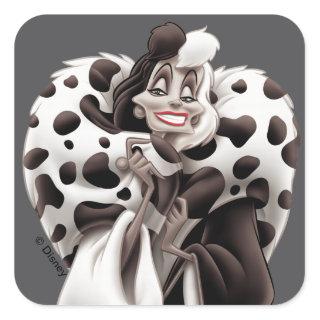 Cruella De Vil | "Sweet" Smile Square Sticker