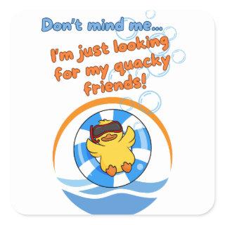 Cruise Sailing for Cruise Ducks Square Sticker