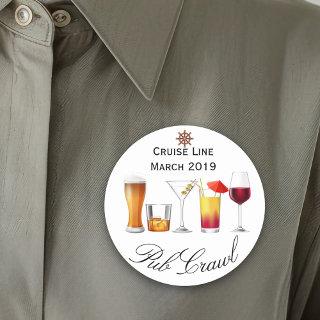 Cruise Ship Customize Pub Crawl Activity Drinking Classic Round Sticker