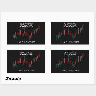 Crypto Candlesticks Personalized Rectangular Sticker