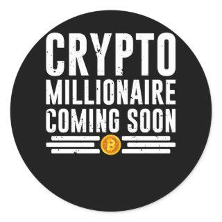 Crypto Millionaire Coming Soon Classic Round Sticker