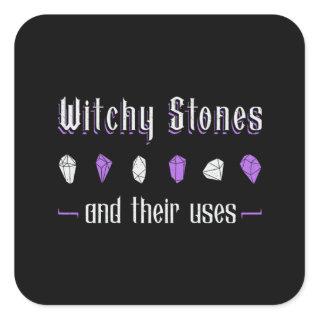 Crystal Healing Witchy Stones And Their Uses Heal Square Sticker