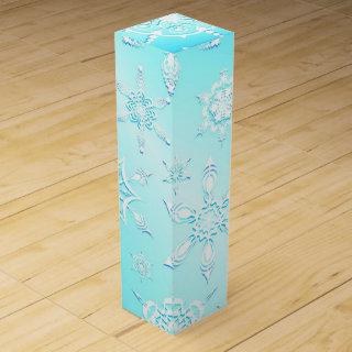 Crystal Snowflakes Pattern Wine Box