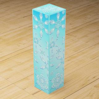 Crystal Snowflakes Pattern Wine Box
