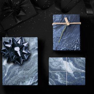 Crystalized Blue Agate | Dusty Slate Marbled Stone  Sheets