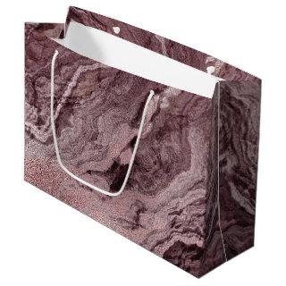 Crystalized Mauve Agate | Dusty Rose Pink Marble Large Gift Bag