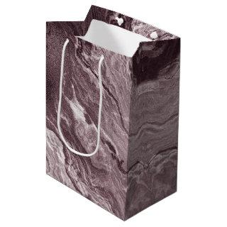 Crystalized Mauve Agate | Dusty Rose Pink Marble Medium Gift Bag