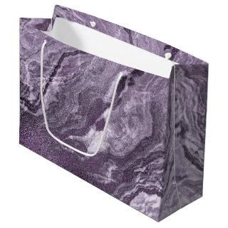 Crystalized Purple Agate | Moody Marbled Stone Large Gift Bag