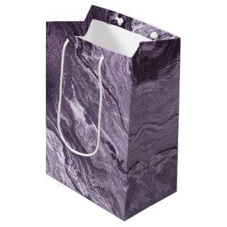 Crystalized Purple Agate | Moody Marbled Stone Medium Gift Bag