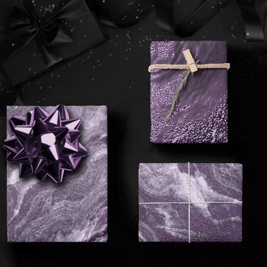 Crystalized Purple Agate | Moody Marbled Stone  Sheets