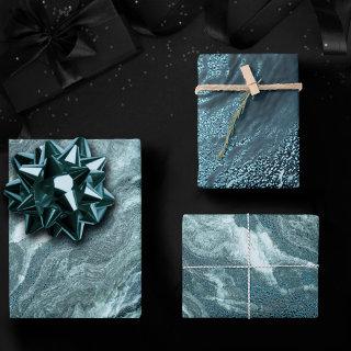 Crystalized Teal Agate | Dark Aqua Marbled Stone  Sheets