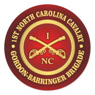 CSC -1st North Carolina Cavalry Classic Round Sticker
