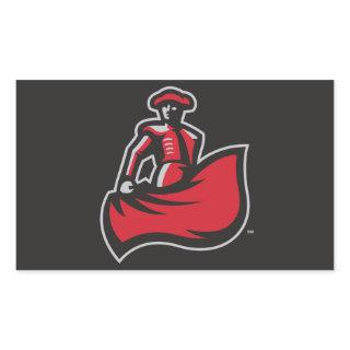 CSUN Matador with Cape - Black Rectangular Sticker