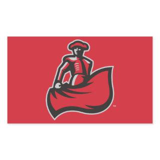 CSUN Matador with Cape - Red Rectangular Sticker