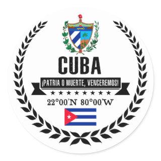 Cuba Classic Round Sticker