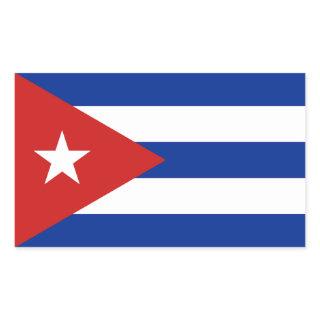 Cuba Flag Rectangular Sticker
