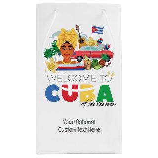 Cuba Havana Custom Text Small Gift Bag