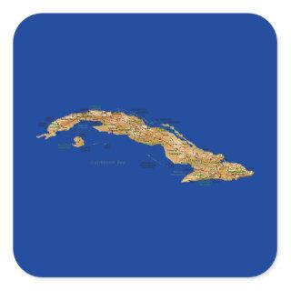 Cuba Map Sticker