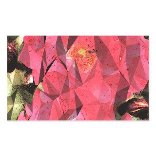 Cubist Abstract Roses Rectangular Sticker