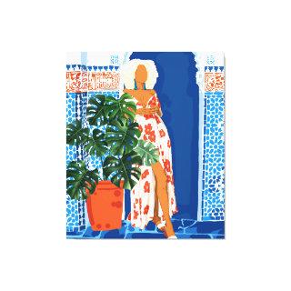 Culture, Colorful Bold Eclectic Modern Bohemian Canvas Print