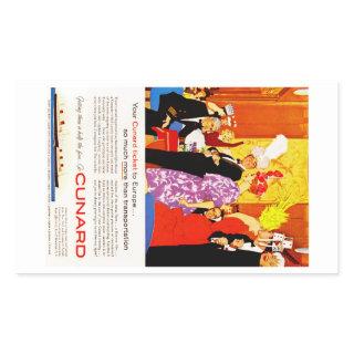 Cunard Queen's Party Ad Rectangular Sticker