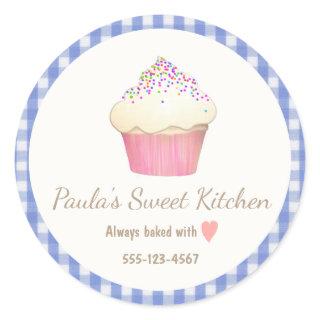 Cupcake Classic Round Sticker