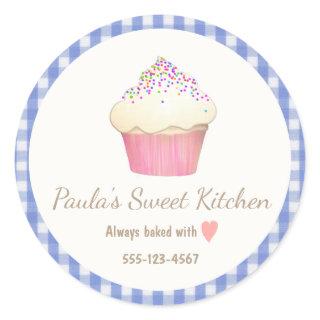 Cupcake Classic Round Sticker