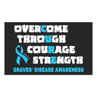 CURE...Graves'  Rectangular Sticker