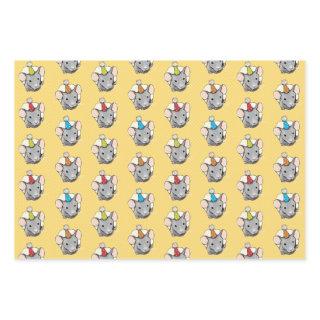 Curious Little Mice in Birthday Hats Pattern  Sheets