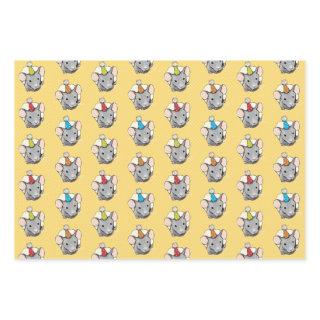 Curious Little Mice in Birthday Hats Pattern  Sheets