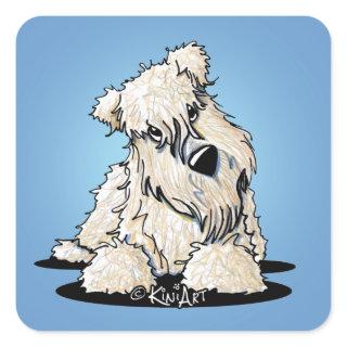 Curious Wheaten Terrier Stickers