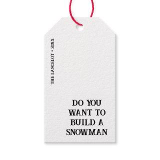 Current Do you want to build a Snowman Minimalist Gift Tags