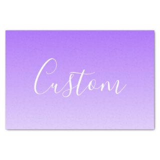 Cursive Script Name & Editable Light Purple Ombre  Tissue Paper