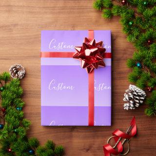 Cursive Script Name & Editable Light Purple Ombre