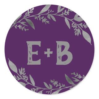 Curved Branches | Silver Wedding Envelope Seals