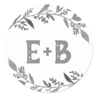 Curved Branches | Silver Wedding Envelope Seals